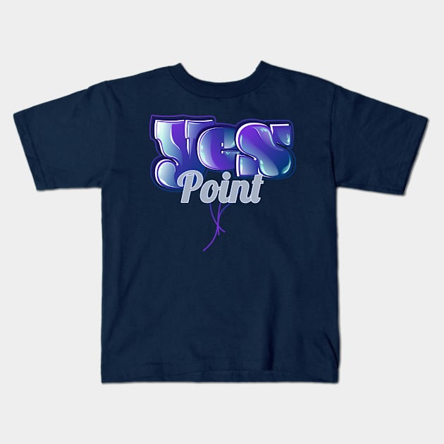 Yes Point Kids T-Shirt by vectorhelowpal